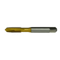 Vermont Tap & Die TN-3112 High-Speed Steel Ground Thread Spiral Point Tap, TiN Coated, Round With Flats, Plug Chamfer, 3/4"-10 Thread Size, H3 Pitch Diameter, 3 Flutes