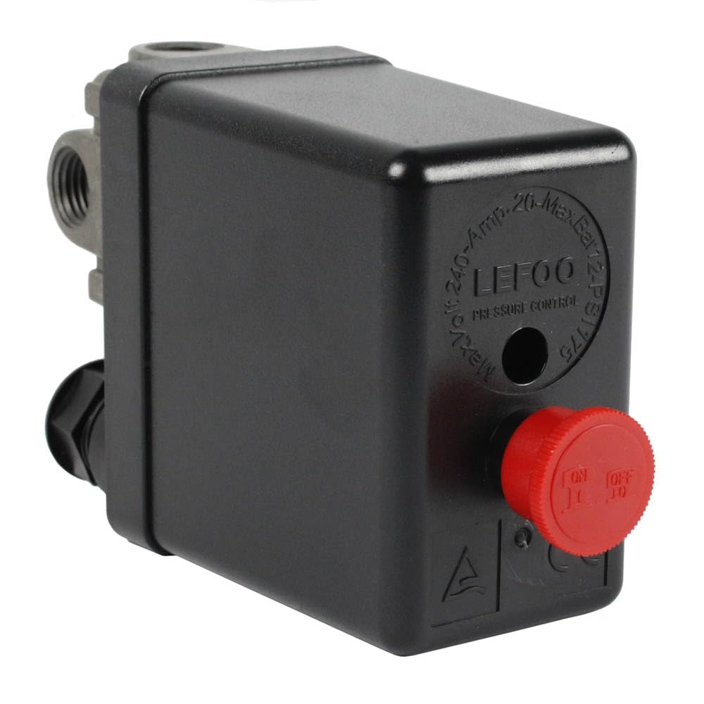 Lefoo 95-125 PSI 4 Port Pressure Switch Aftermarket Replacement Fits Hitachi and Emglo Compressors