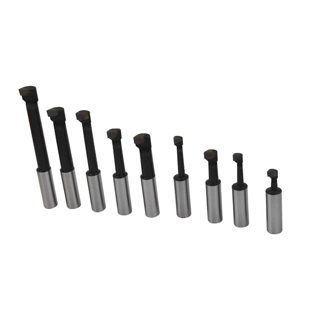1/2 Boring Bar Set C6 9 Pcs Carbide Tipped Bars 3/4 Shank Lathe Tool