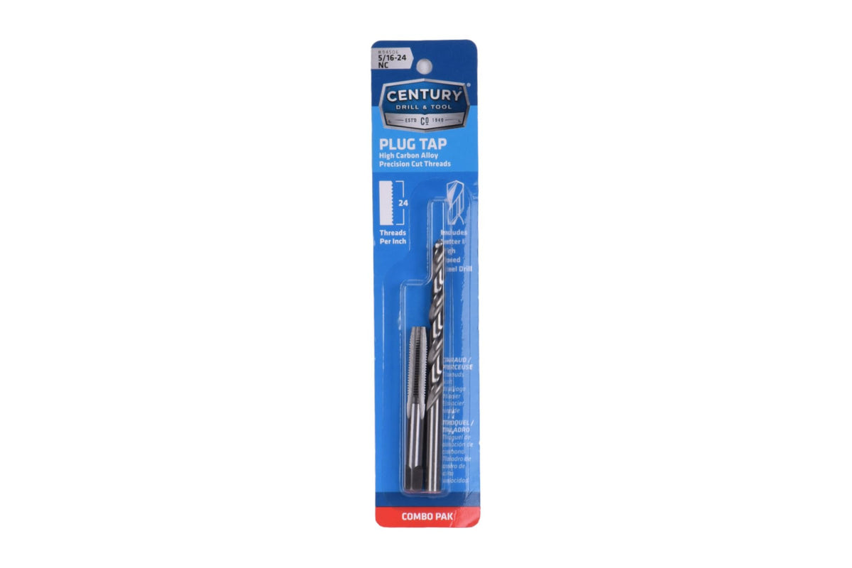 Century Drill & Tool 94506 Fractional Tap & Drill Combo Pack, 5/16-24 NF