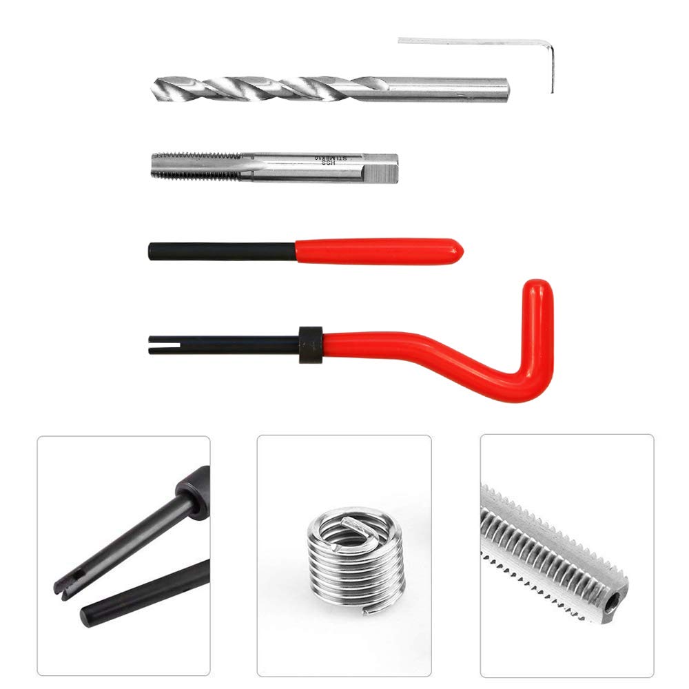 BestsQ 25pcs Thread Repair Kit M8 x 1.0mm Metric Thread Repair Insert Kit