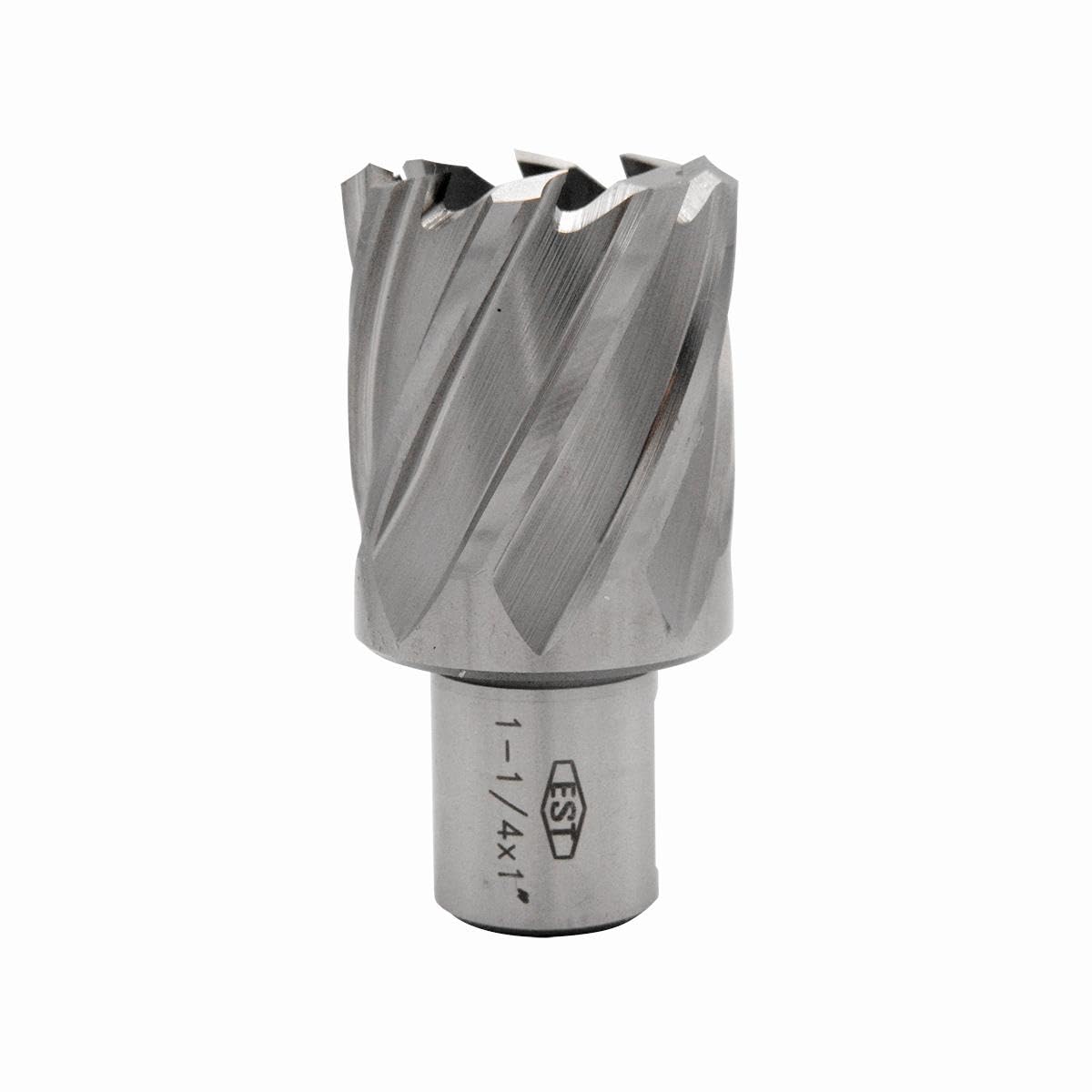 EST HSS M2AL Annular Cutter 1" DOC with 3/4" Weldon Shank for Magnetic Drill Press (D1-1/4" X 1")