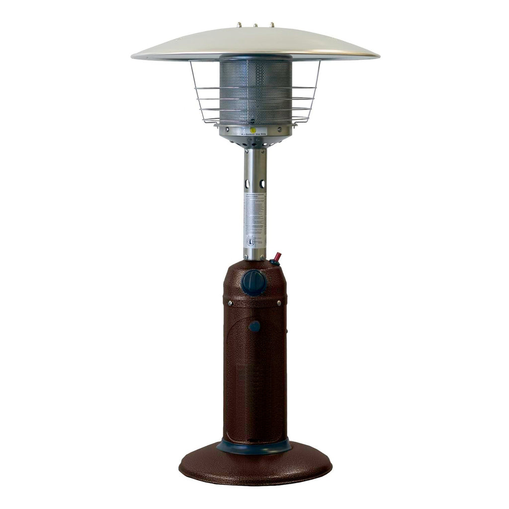 Patio Heater - 11,000 BTU Tabletop - Hammered Bronze - Safe & Portable