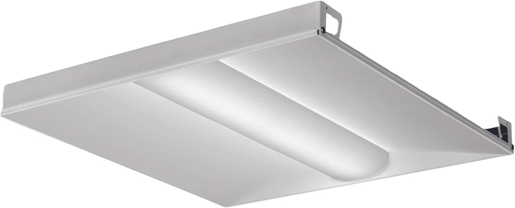 Lithonia Lighting 2x2 LED Troffer Light, BLT Series Low Profile LED Drop in Ceiling Light for Dropped Ceiling with Curved Ribbed Diffuser, 3300 Lumens, 3500K Neutral White