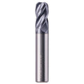 1/2" 4 Flute Solid Carbide End Mill, 0.125" Corner Radius, AlTiN Coated