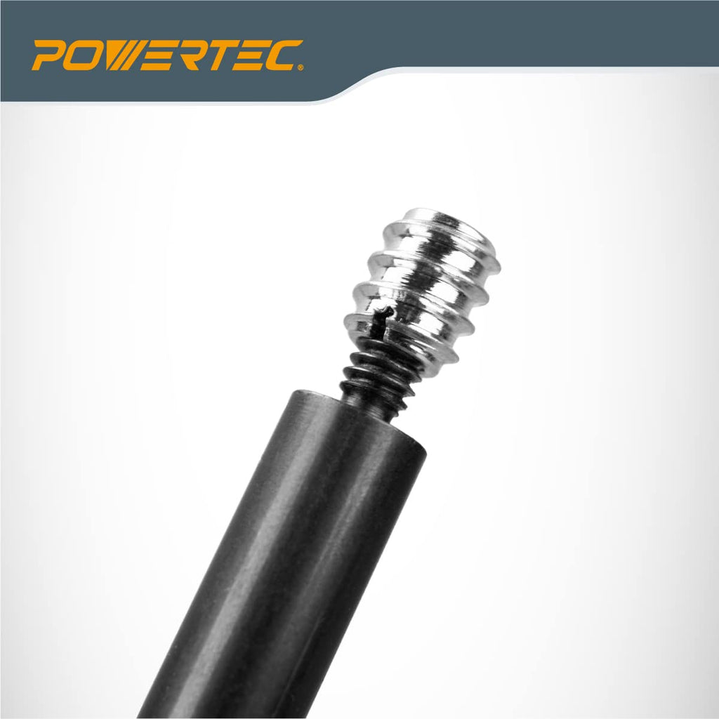 POWERTEC 71813 3/8"-16 Threaded Insert Installation Tool Set | T-Wrench with 50-PC Zinc Plated Threaded Inserts for Wood Furniture | 3/8"-16 Internal Threads x 18mm Long