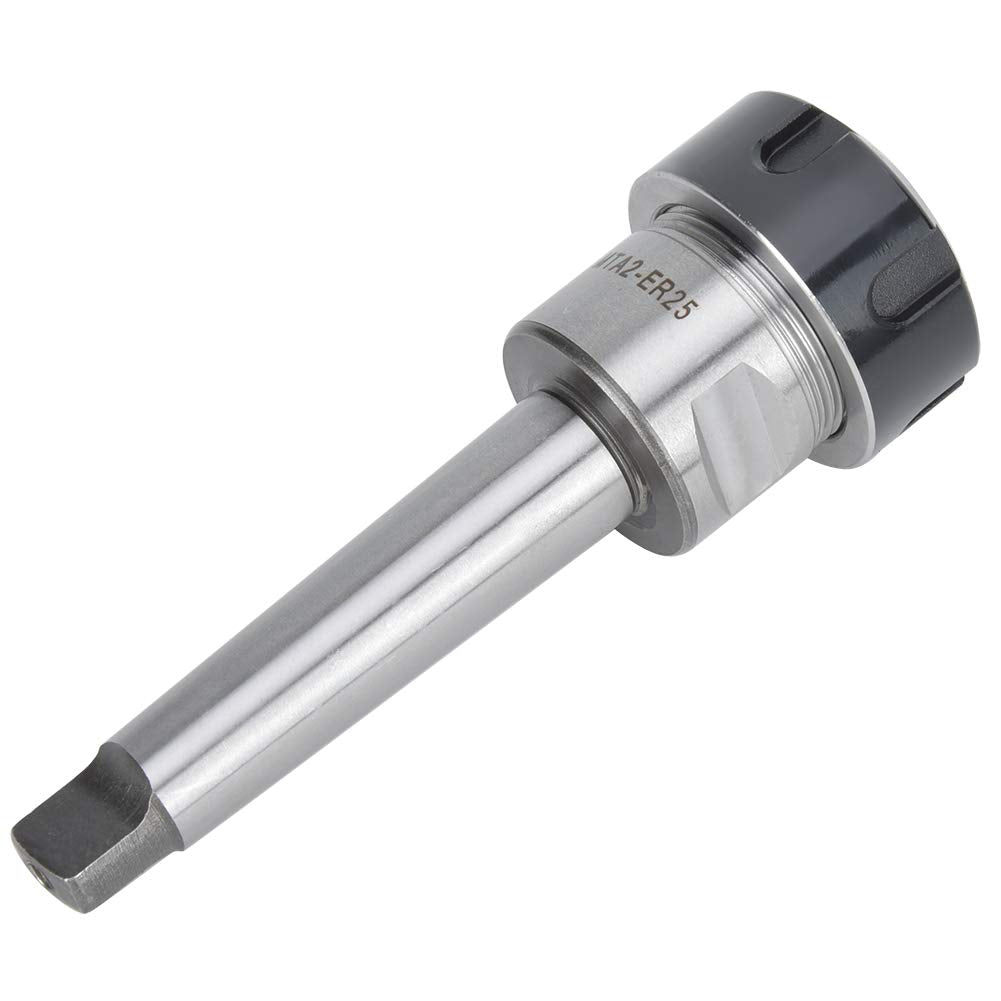 Collet Chuck Holder, MTA2-ER25 High Speed Steel Morse Taper Shank Chuck 1-16mm Clamping Range for Drilling Machine CNC Milling Lathe and Precision working