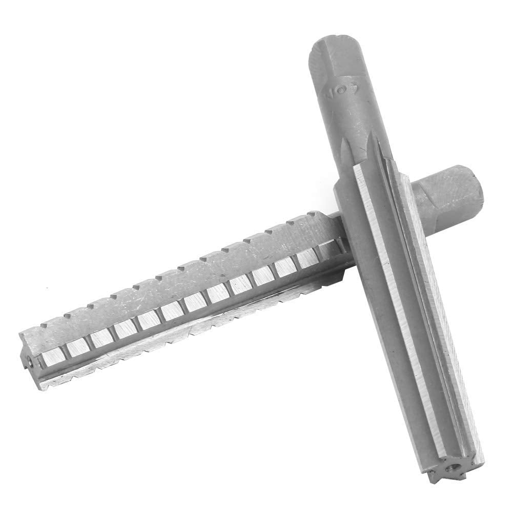 2Pcs MT2 Taper Reamer Fine/Rough Reamer Tool Straight Shank 1.5x12.5cm