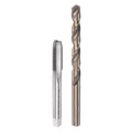 HARFINGTON Tap & Bit Sets, 3/8-18 UNF 2B Straight Flute Machine Thread Milling Tap, 8.1mm M35 Cobalt High Speed Steel (HSS-CO) Twist Drill Bit
