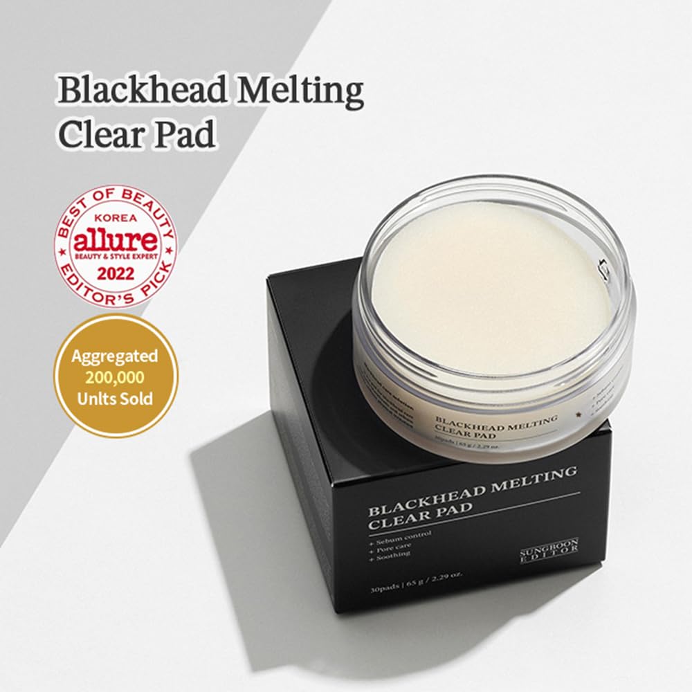 Blackhead Melting Clear Pad 65g(30 counts), Blackhead Remover Pad, Pore Minimizing, Deep Cleansing & Pore Unclogging