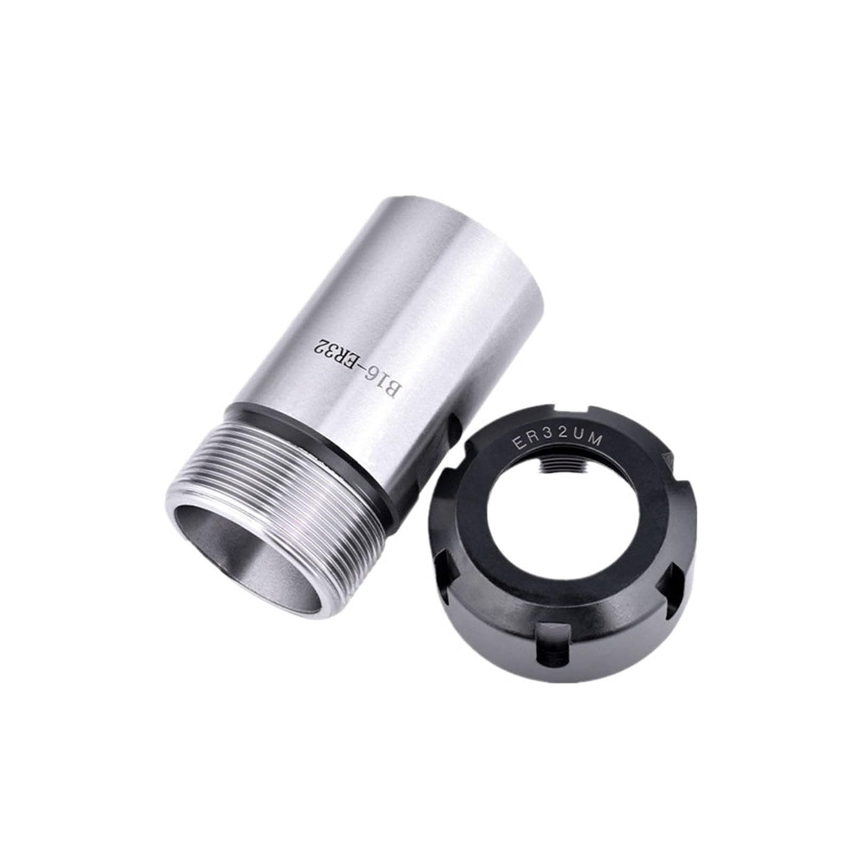 OUZINE Motor Shaft Spindle Extension Rod ER11 ER16 ER20 ER25 ER32 Collet Chuck Chuck Straight shank,Tail B10 B16 B18 taper mechanical lathe milling machine (Size : B10-ER16)