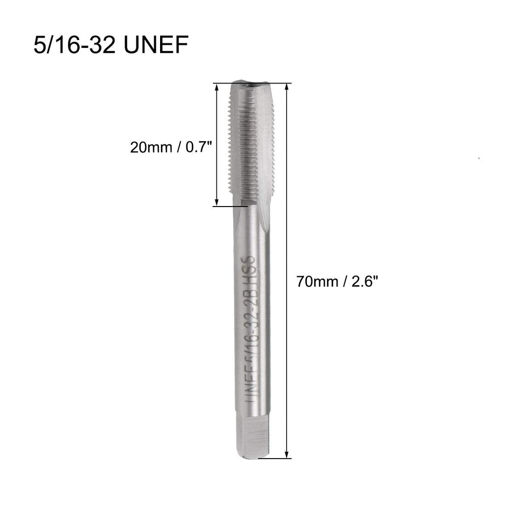 uxcell Machine Tap, 5/16-32 UNEF 2B High Speed Steel Screw Thread Threading Milling Tap Tapping Tool