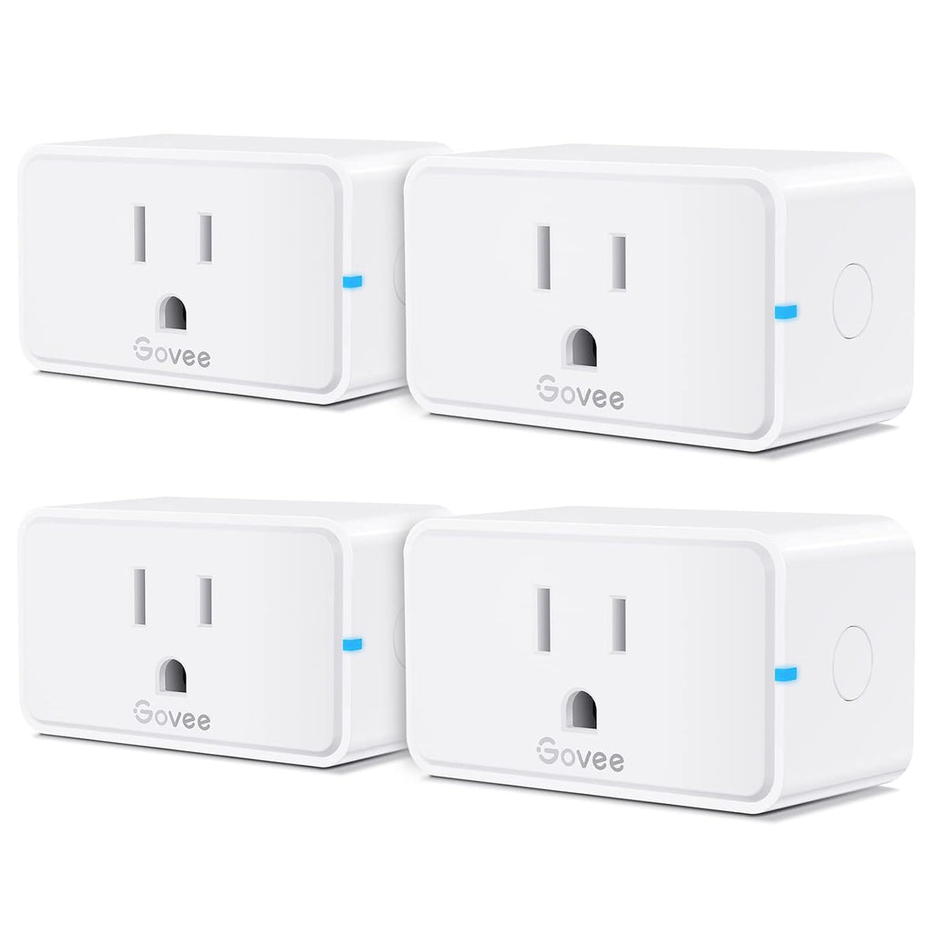 Smart Plug 15A, WiFi Bluetooth Outlets 4 Pack Work with Alexa and Google Assistant, WiFi Plugs with Multiple Timers