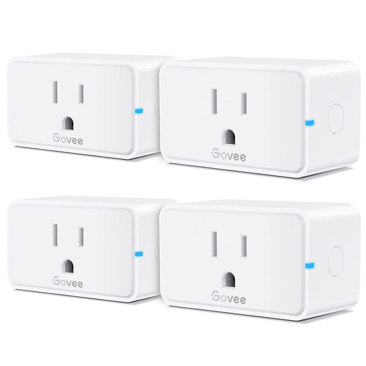 Smart Plug 15A, WiFi Bluetooth Outlets 4 Pack Work with Alexa and Google Assistant, WiFi Plugs with Multiple Timers