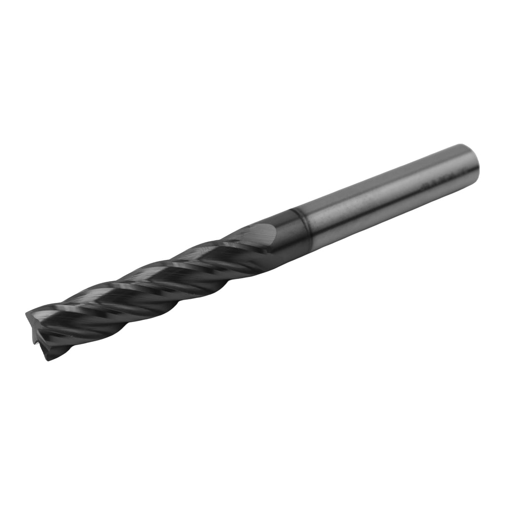 Zorqon 3/8'' Carbide Long End Mill, 4 Flute, AlTiN Coating