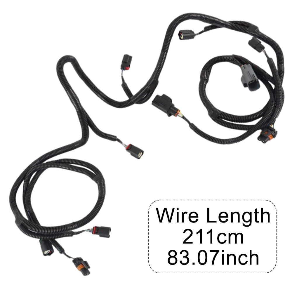 MACHSWON Front Fog Light Wiring Harness, Replaces 68262823AA Compatible with Dodge Ram 2500 3500 4500 5500 2016-2018, Female Plug 8+4+2+3 Pins, 1 pc