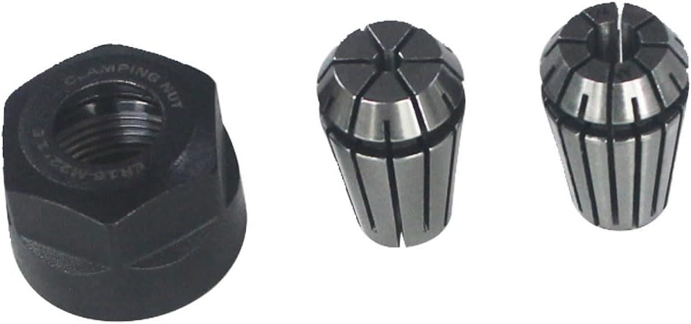 3 Pcs ER16 Spring Collet Nut Set (1/8" Collet & 1/4" Collet)