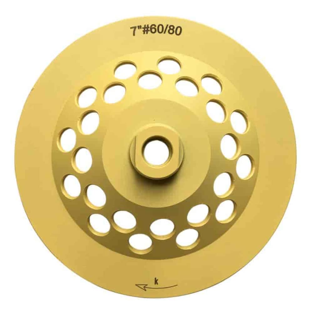 7" Grinding Wheels for Concrete, Granite, and Marble, #60/80 Grit