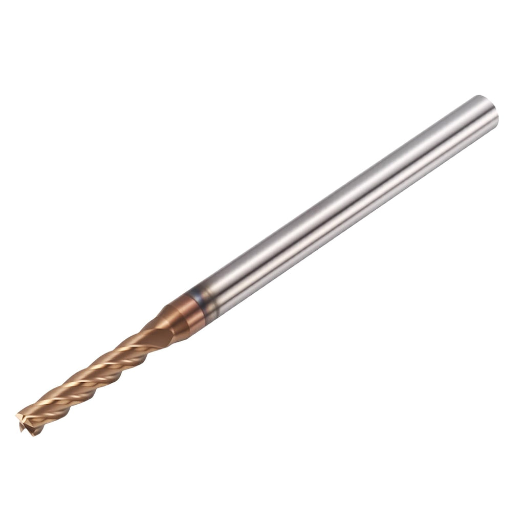 Workkyma Carbide End Mill 3/32" Dia 1/2" CL 2" L 1/8" Shank 4 Flute