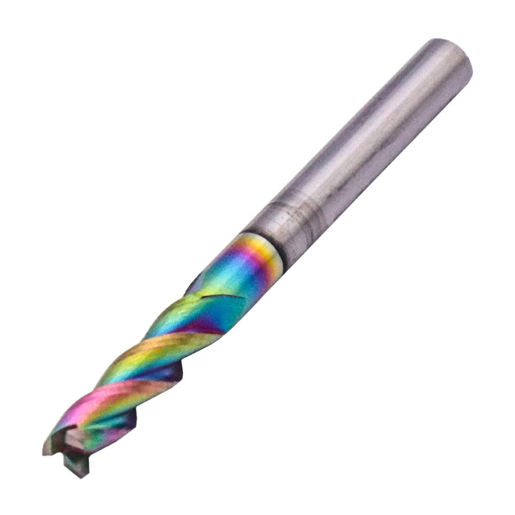 5Pcs 1/8" 3 Flute Solid Carbide Square End Mills for Aluminum, DLC Coated