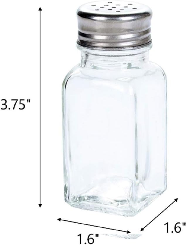 30 Pack Glass Salt and Pepper Shaker Set with Stainless Steel Mushroom Top, 2.7oz Spice bottle for Kitchen
