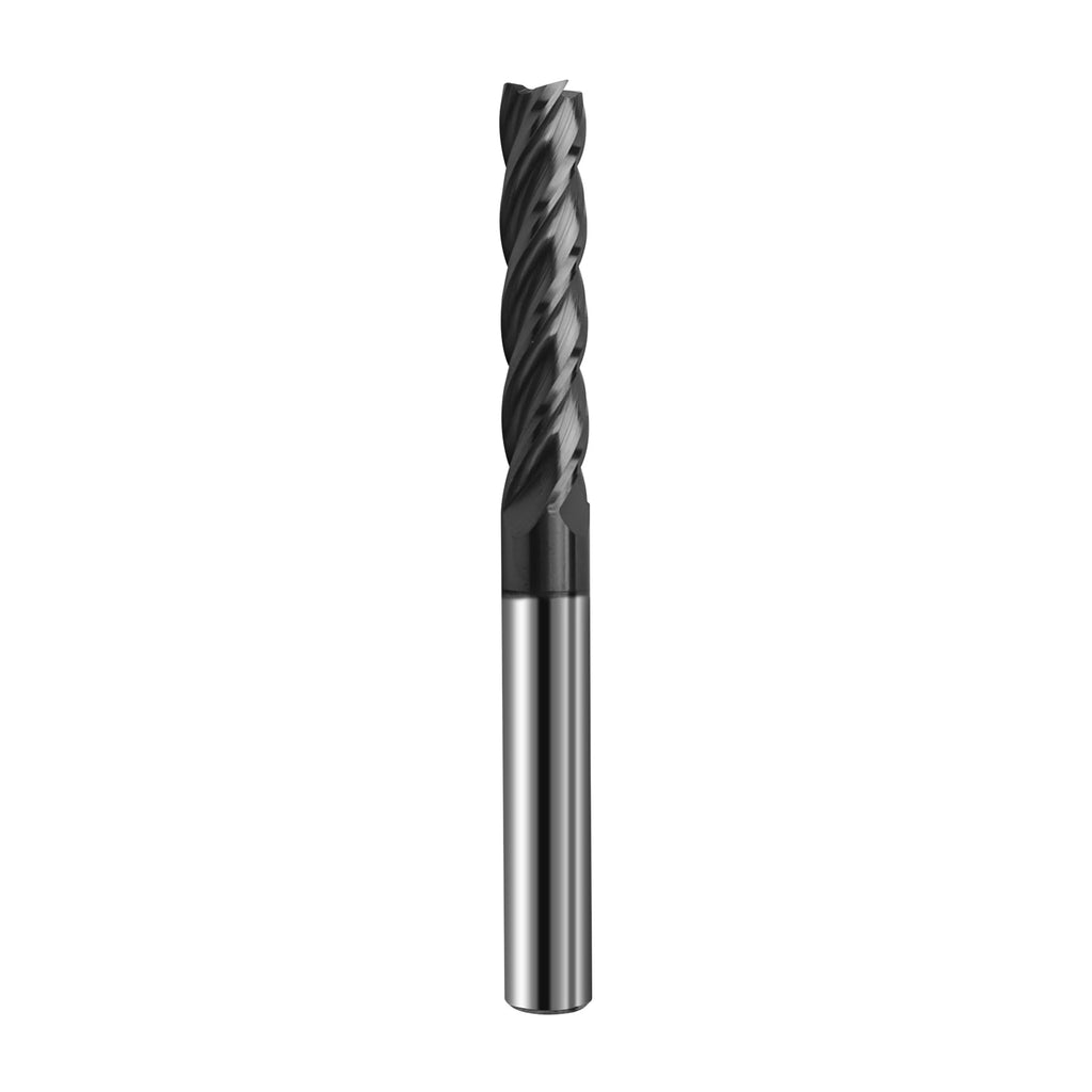 Zorqon 3/8'' Carbide Long End Mill, 4 Flute, AlTiN Coating