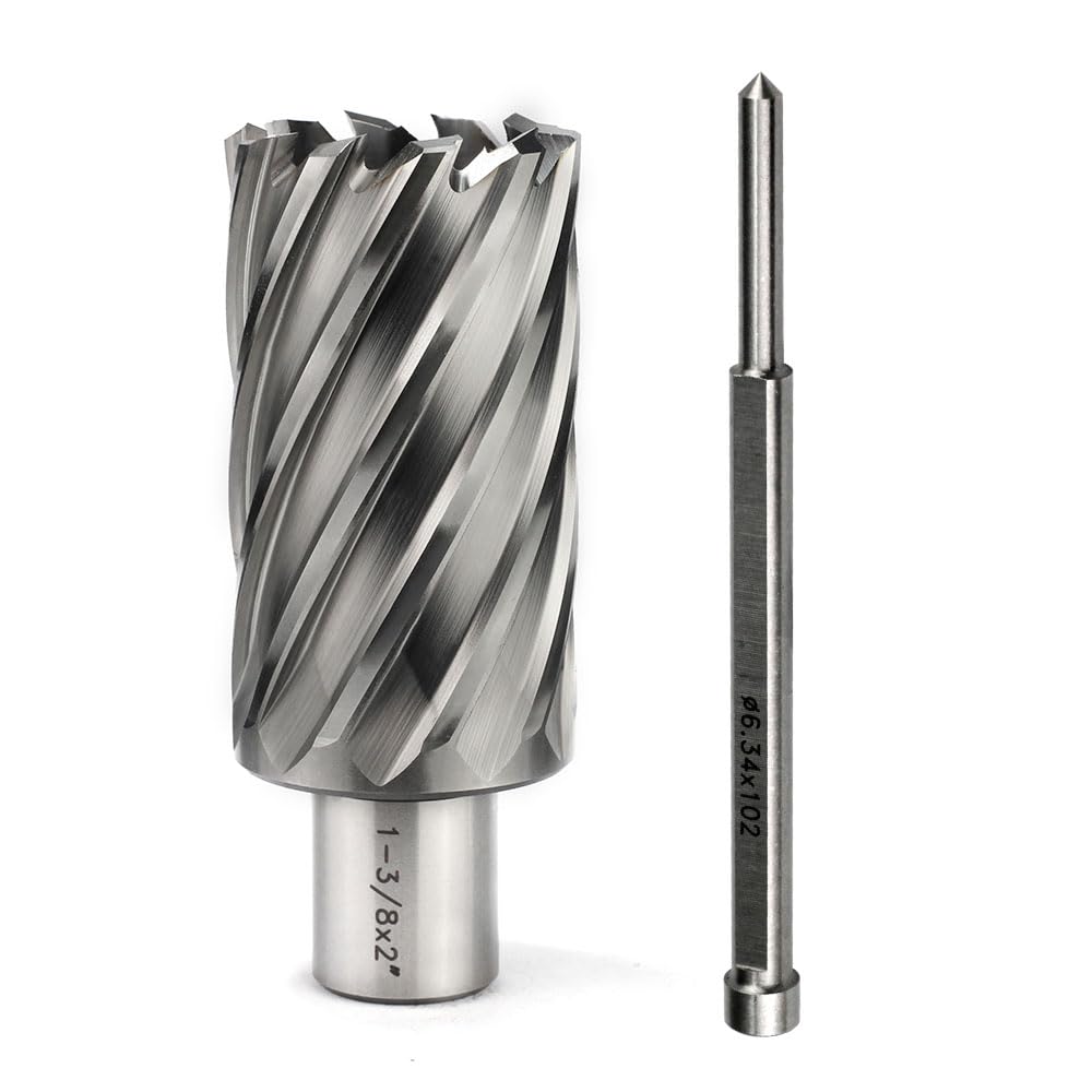 OSCARBIDE 1-3/8" x 2" HSS Annular Cutter 3/4" Weldon Shank Mag Drill Bit