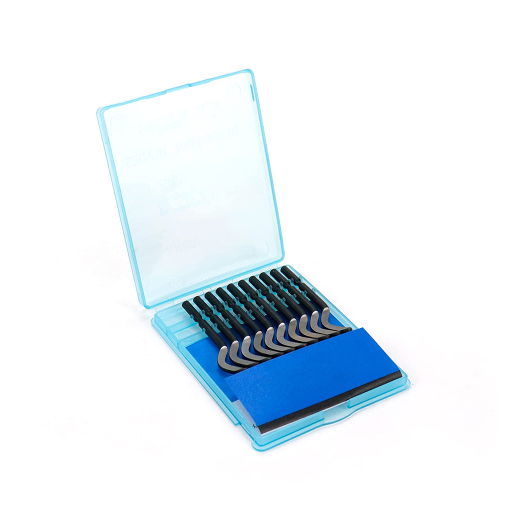 Rannb 10pcs Deburring Blades Set 40 Degree Burr Remover Hand Tool