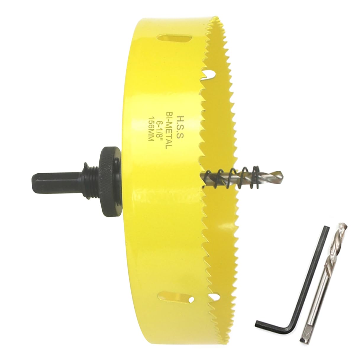 JIECHENG 6-1/8 Inch Hole Saw with Arbor for Recessed Lights, M42 Bi-Metal