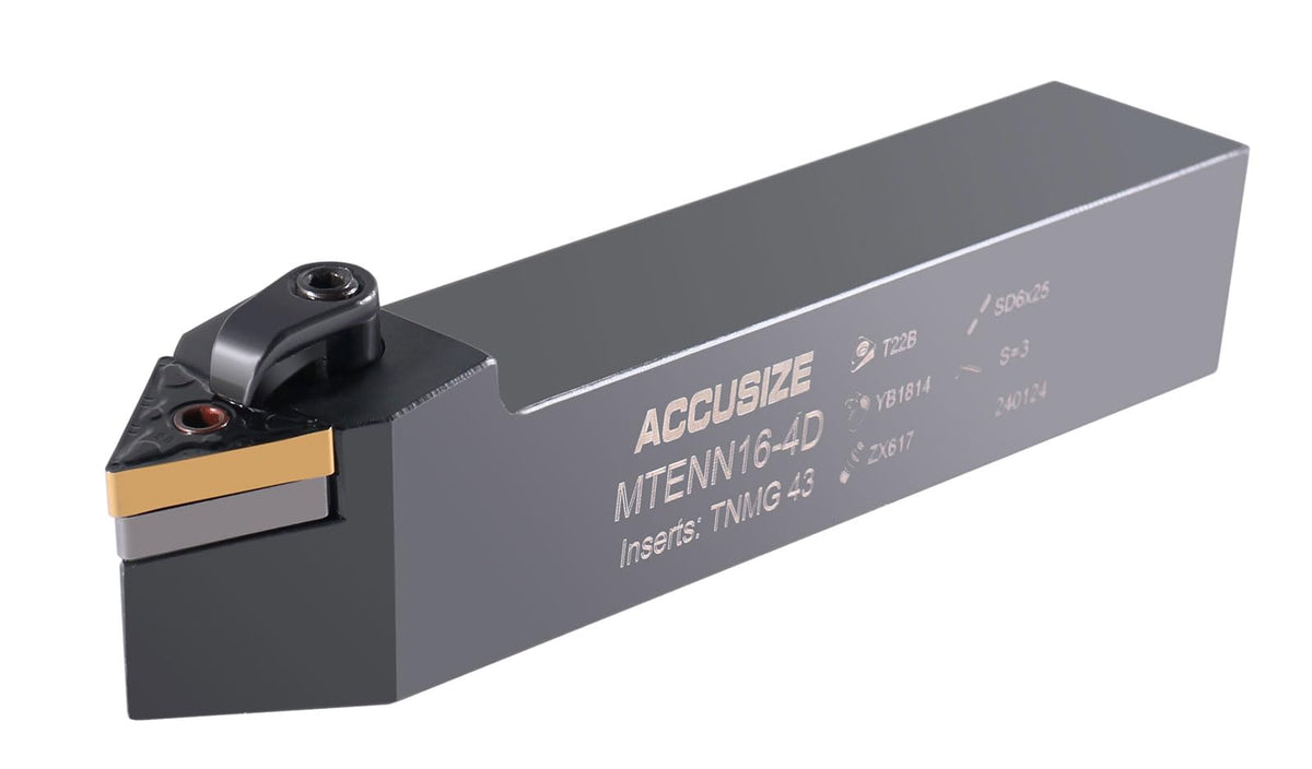 Accusize MTENN-16-4D Facing Toolholder, 1 in Shank, TNMG432 Inserts