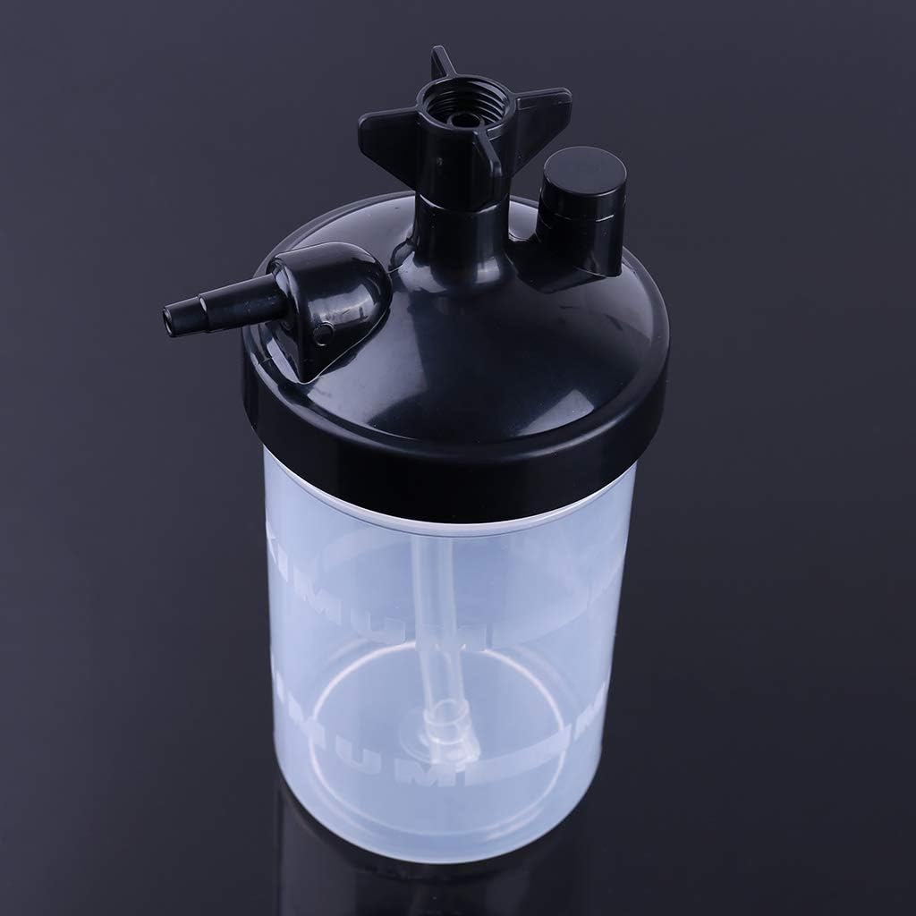 Humidifying Cup Humidifier Water Bottle for Oxygen Regulator High Flows Oxygen Bubbler Bottle for Oxygen Concentrators, As Pic Shows
