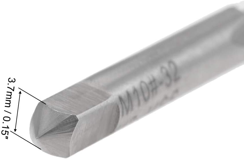 uxcell Machine Tap 10-32 UNF Thread H2 Class 3 Flutes High Speed Steel 5pcs