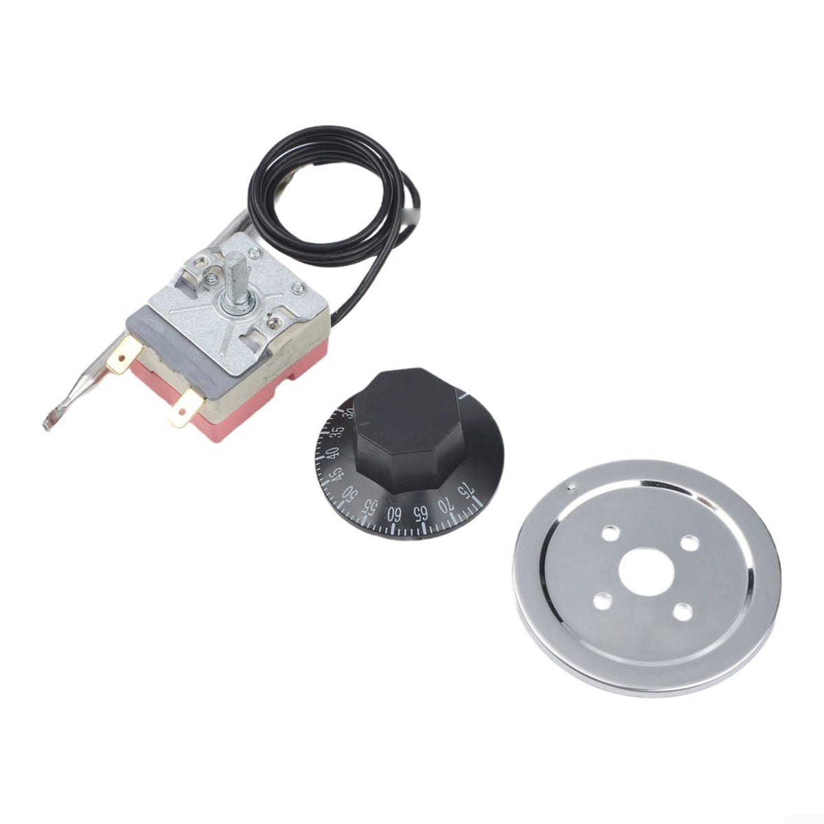 Water Heater Thermostat Switch, Electric Geyser Temperature Controller, Limit Thermostat 30-75°C, AC 250V 16A, Adjustable Control for Home Office Lab