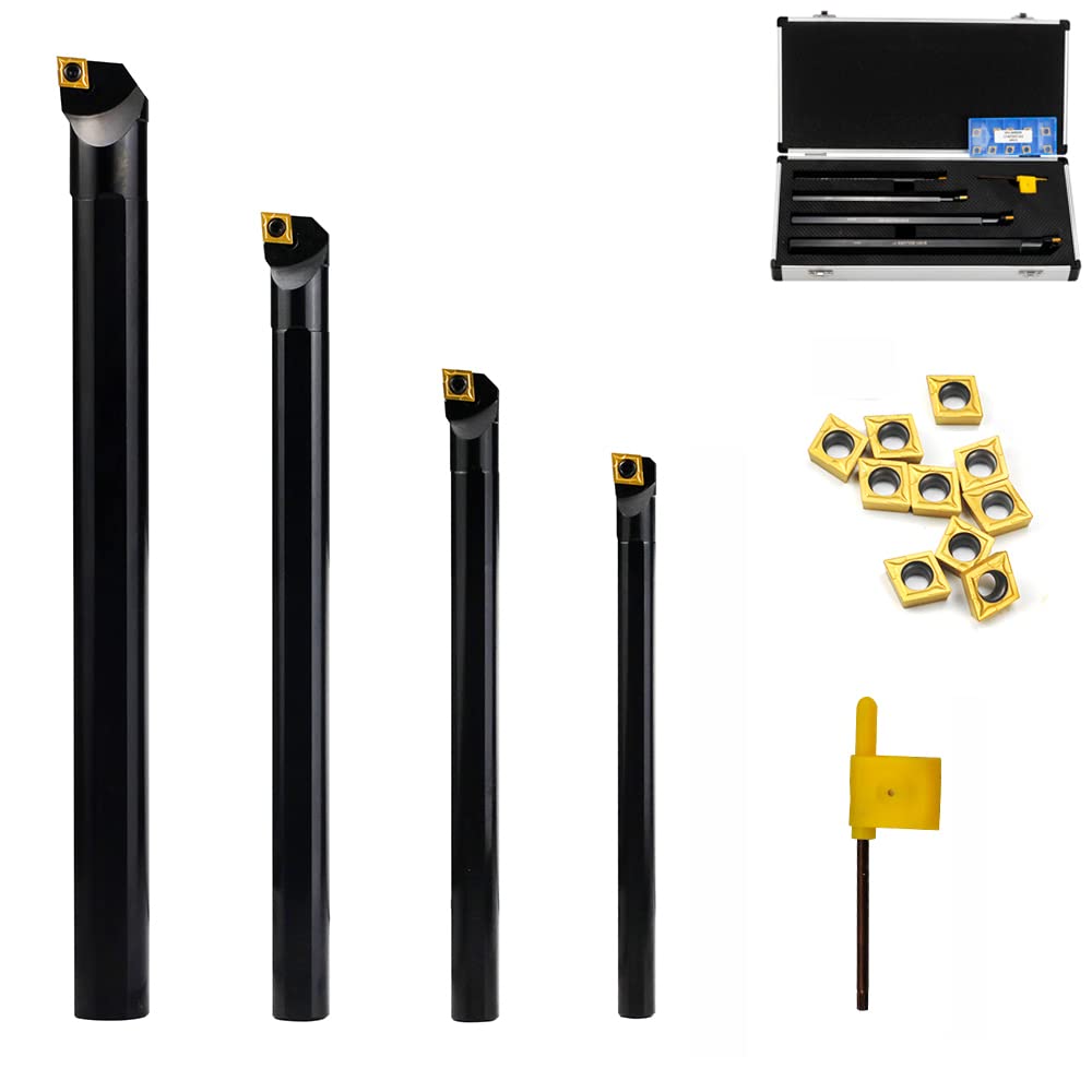 OSCARBIDE Indexable Boring Bar Set 1/2"x7",5/8"x8",3/4"x10",1"x12",4pcs