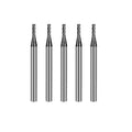 Smileray 1/32" Carbide Square End Mill Set for Alloy Steels/Hardened Steels, 4 Flute HRC 55 Deg AlTiN Coating End Mill Bits Set, CNC Router Bits (Pack of 5)