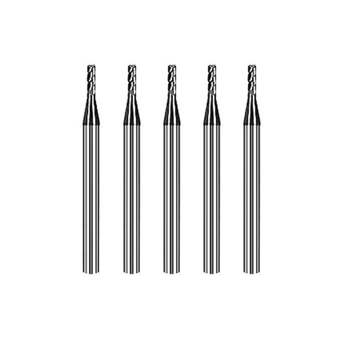 Smileray 1/32" Carbide Square End Mill Set for Alloy Steels/Hardened Steels, 4 Flute HRC 55 Deg AlTiN Coating End Mill Bits Set, CNC Router Bits (Pack of 5)
