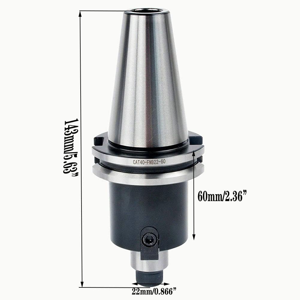 GBJ Face Mill 400R 40-22-4T 40mm/1.57" + CAT40-FMB22 + 10pcs APMT1604 Carbide Inserts and T15 Wrench FMB22 Shank Face Milling Arbor (BAP400R 40-22-4T +CAT40-FMB22-60L + 10pcs APMT1604PDER)