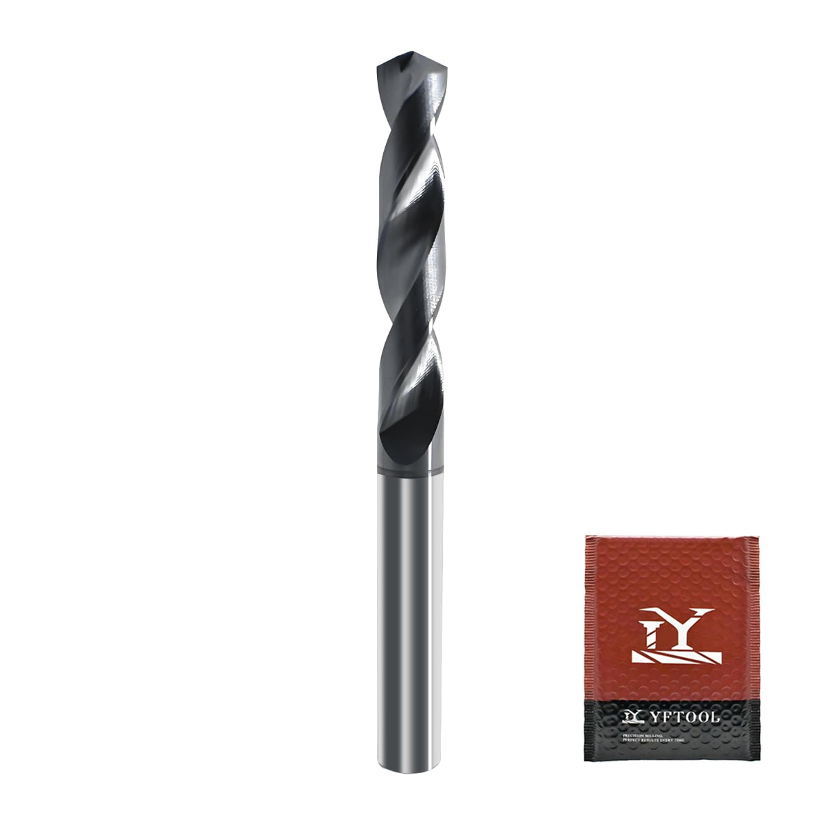 3/8 Tungsten Solid Carbide Drill Bit for Hardened Steel Stainless Steel Hot Working Steel Metal CNC Carbide Twist Drill Bits 135° Point Angle
