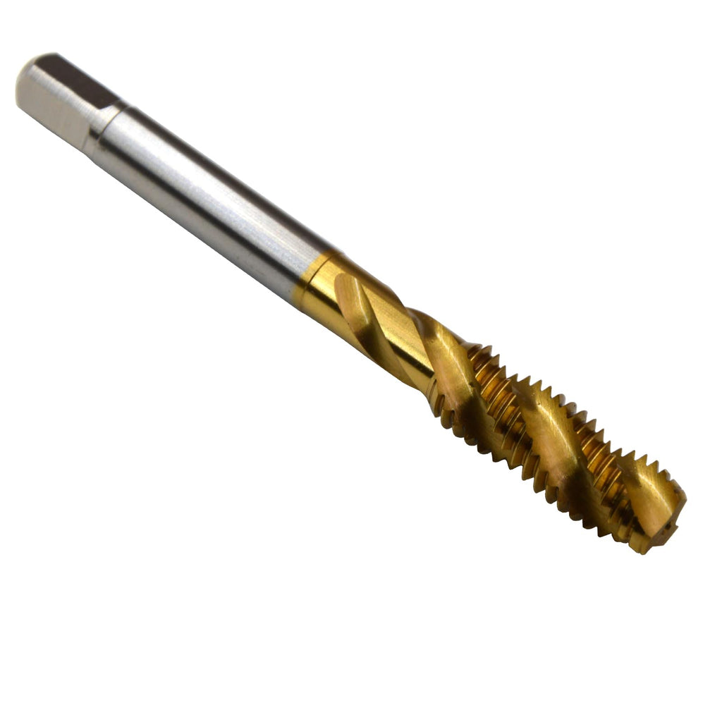 WKSTOOL 6-32 UNC P2 2Pcs/Set TiN Coated High Speed Steel Precision Spiral Point Flute Taps Hole Threading Tapping Tools