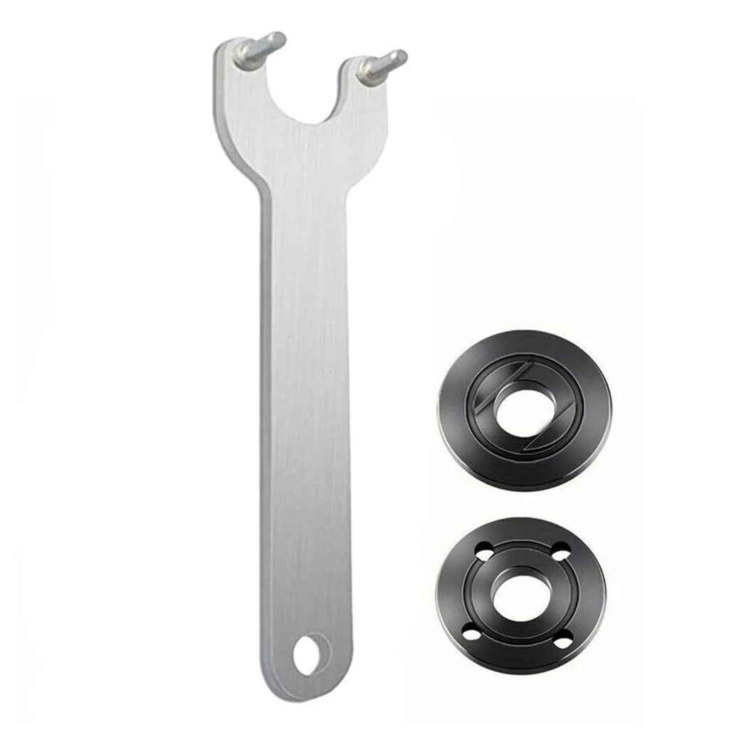 EdvenA 3pcs Angle Grinder Wrench Spanner M14 Thread Angle Grinder Inner Outer Flange Nut Set Tool W/Wrench Replacement