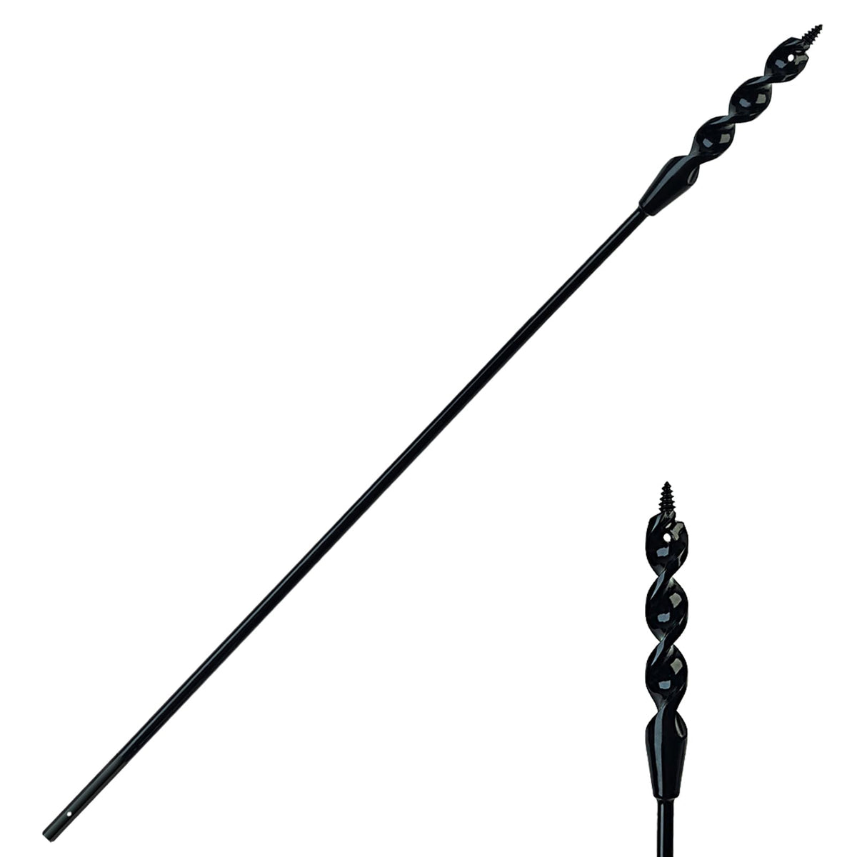 DKIBBITH Flexible Installer Drill Bit for Pulling Wires Through Walls Ceilings and Sidewalks,36-Inch Long, 1/2-Inch Auger with a Fish Eye Hole and Screw Point, 3/16" 3-Flat Anti-Slip Shank.