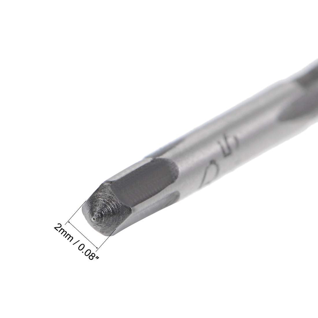 uxcell 5 Pairs Metric Hand Threading Tap Set M2.5 Thread 0.45mm Pitch Taper & Plug Milling Taps Straight Flutes High Speed Steel