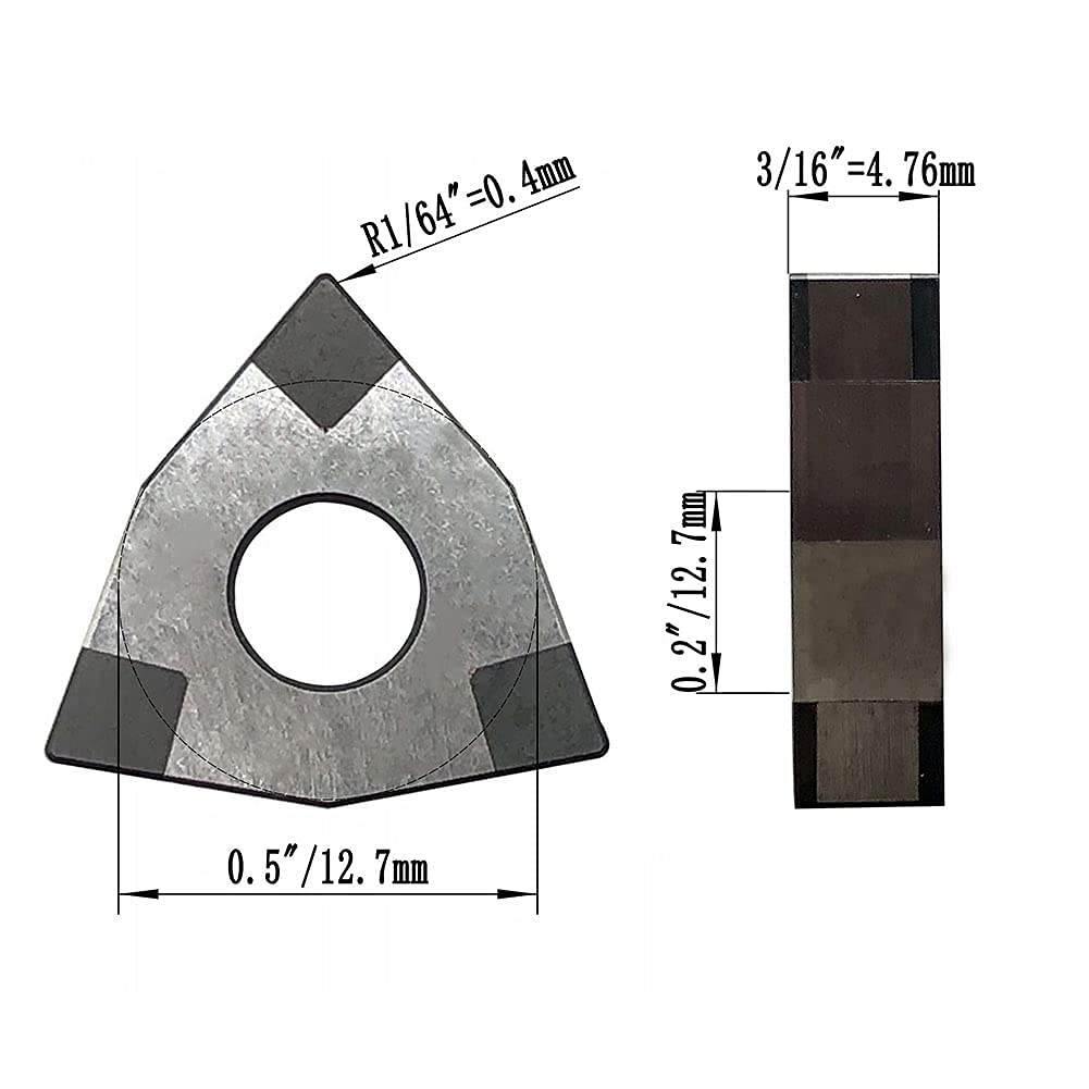 5/8in Indexable Metal Lathe Turning Tool Holder with CBN Turning Inserts