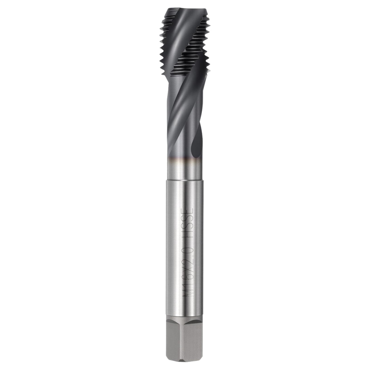 Workkyma M16 x 2.0 Spiral Flute Thread Tap M35 High Speed Steel TICN