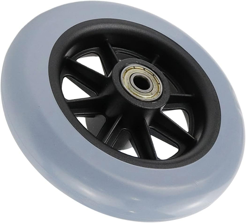 Wealrit 2 Pack Replacement Wheels for Wheelchairs - 5 Inch (Gray)