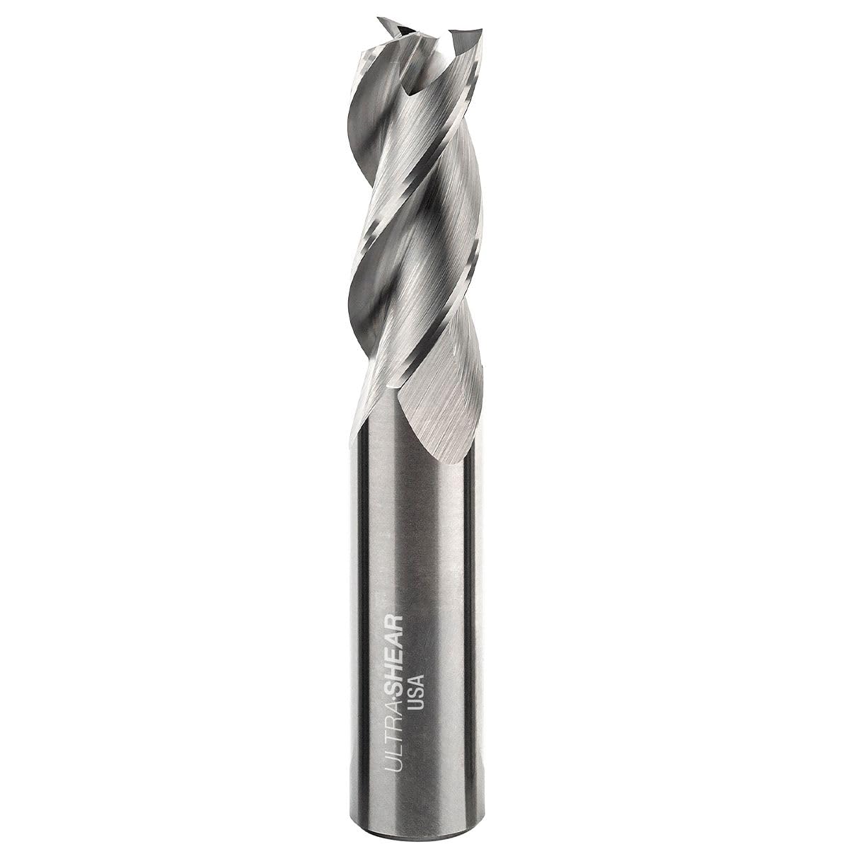 Ultra-Shear 1/2 Inch End Mills, 3 Flute, USA Made Solid Carbide CNC Aluminum Cutting End Mill Bits for Roughing & Finishing - Square End - UF27006