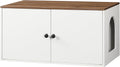 Cat Litter Box Enclosure, Hidden Litter Box Furniture with Side Entry, Litter Box Cabinet, Indoor Cat House, End Side