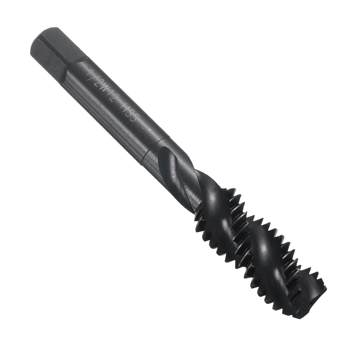 uxcell Spiral Flute Thread Taps 1/2-12 BSW H2 Machine Threading Tap Bit, Nitrided Coated Screw Tapping Repair Tool, M2 High-Speed Steel (HSS6542)