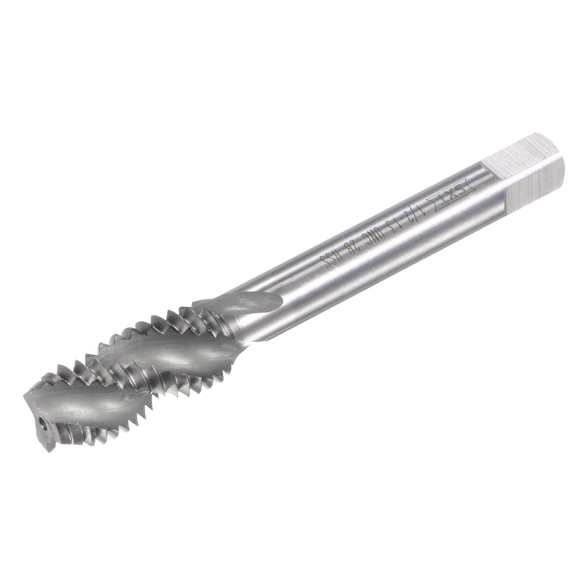 uxcell Spiral Flute Taps, 1/2-13 UNC 2B High Speed Steel (HSS) Uncoated Machine Thread Milling Threading Screw Tap 3 Flutes Tapping Tool