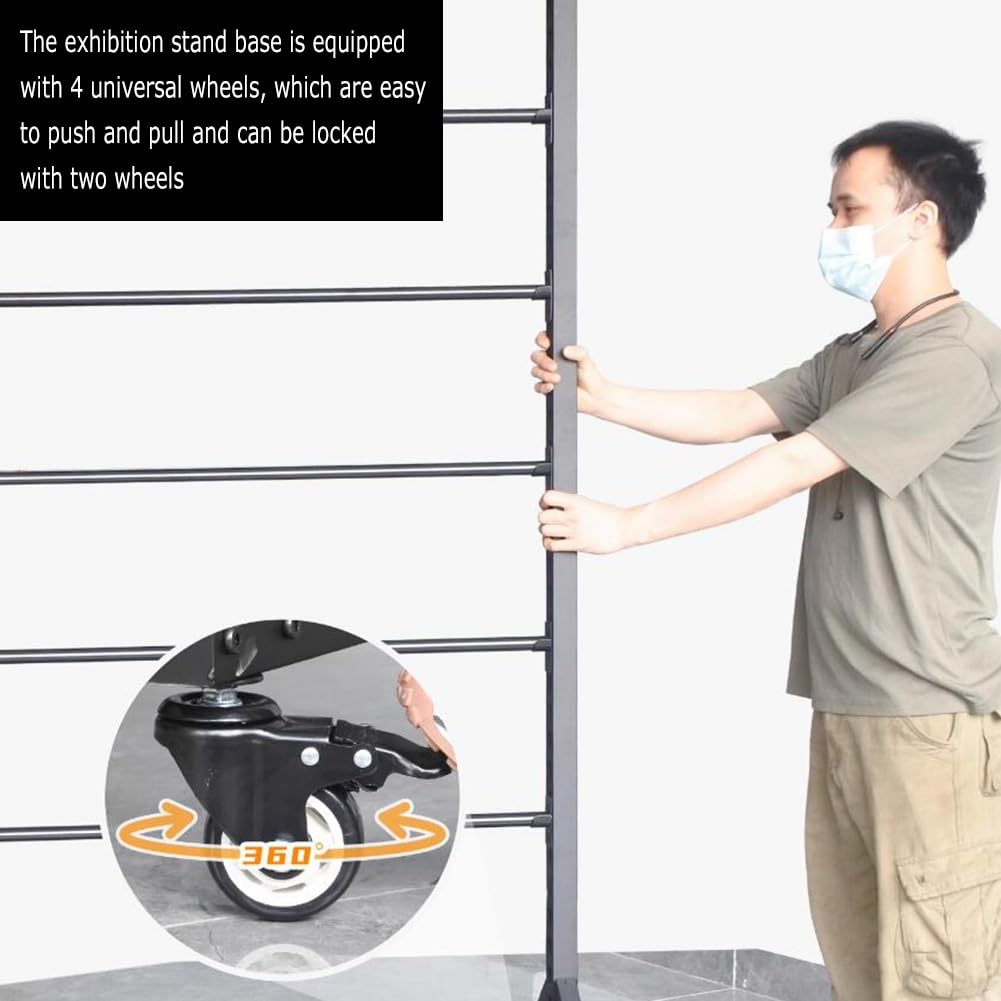 zktoermn Rolled Steel Wire/Cable Spool Rack with Wheels